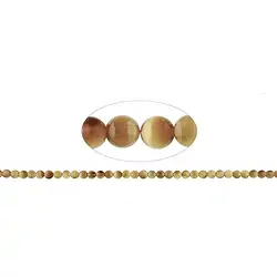 145370327120 Strand Coin, Tiger's Eye (yellow), faceted, 06 x 04mm (38cm) | Marco Schreier