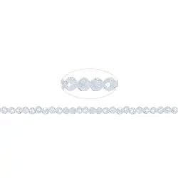 145500110020 Cuentas de piedras preciosas, Circonia cúbica blanca (sint.), facetada, 02,0mm (38cm) | Marco Schreier