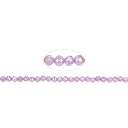 145500110021 Rang de colliers boules, Zircon cubique rose (synt.), facett&#xE9;, 02,0mm (38cm) | Marco Schreier
