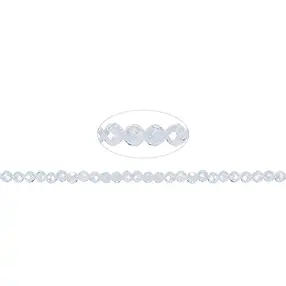String Beads, Cubic Zirconia white (synt.), faceted, 03mm (38cm) | Marco Schreier