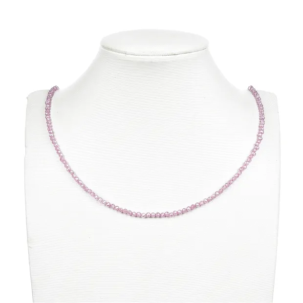 Fili di perline, Zircone cubico rosa (sint.), sfaccettato, 03 mm (38 cm) | Marco Schreier