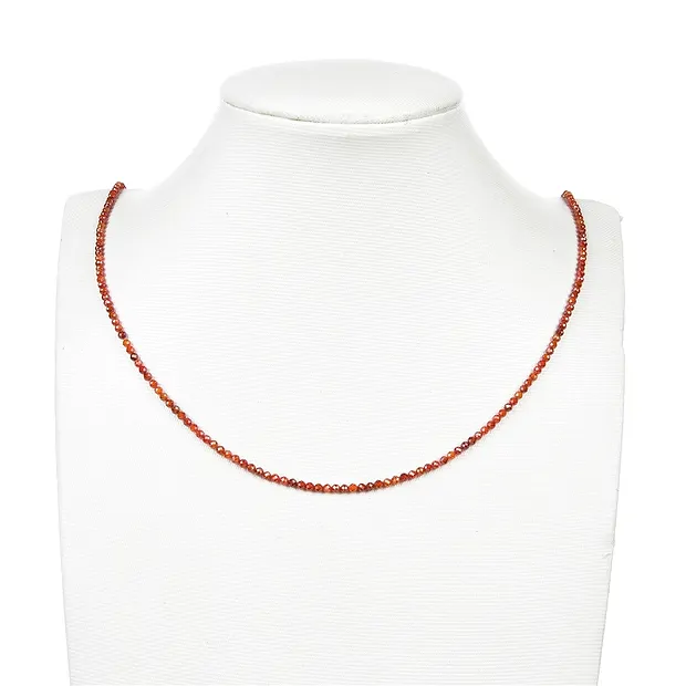 Strang Kugeln, Cubic Zirkonia orange (synt.), facettiert, 03mm (38cm) | Marco Schreier