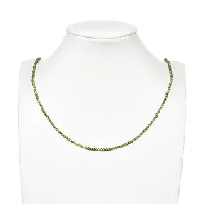 Rang de colliers boules, Zircon cubique vert (synt.), facetté, 03mm (38cm) | Marco Schreier