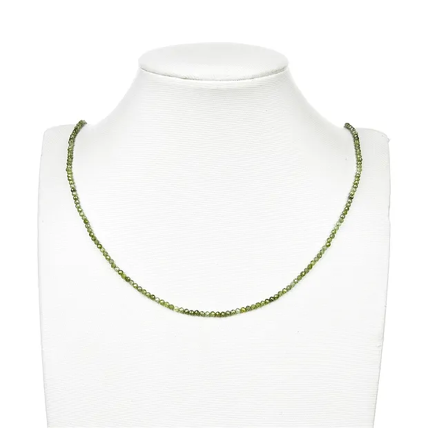 String Beads, Cubic Zirconia green (synt.), faceted, 03mm (38cm) | Marco Schreier