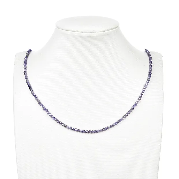 Rang de collier boules, Zircon cubique violet (synt.), facetté, 03mm (38cm) | Marco Schreier