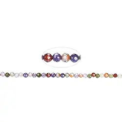145500111225 Rang de colliers boules, Zircon cubique multicolore (synt.), facetté, 03mm (38cm) | Marco Schreier