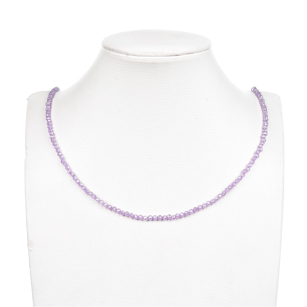String Beads, Cubic Zirconia Lavender (synt.), faceted, 03mm (38cm) | Marco Schreier