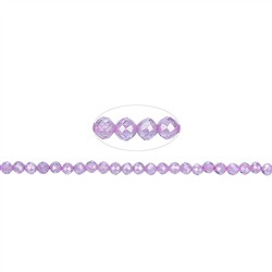 145500111226 String Beads, Cubic Zirconia Lavender (synt.), faceted, 03mm (38cm) | Marco Schreier