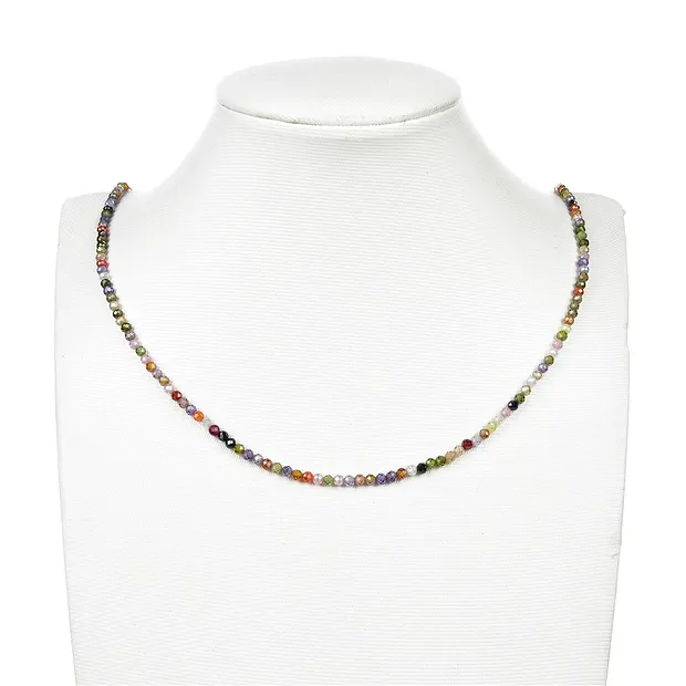 Rang de collier boules, Zircon cubique multicolore (synt.), facetté, 02,5mm (38cm) | Marco Schreier