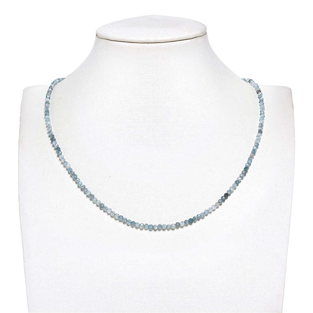 Rang de collier boules, Zircon (bleu, cuit), 03mm, facetté (39cm) | Marco Schreier