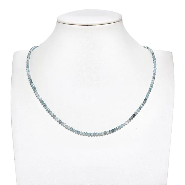 String Beads, Zircon (blue, burnt), 03mm, faceted (39cm) | Marco Schreier