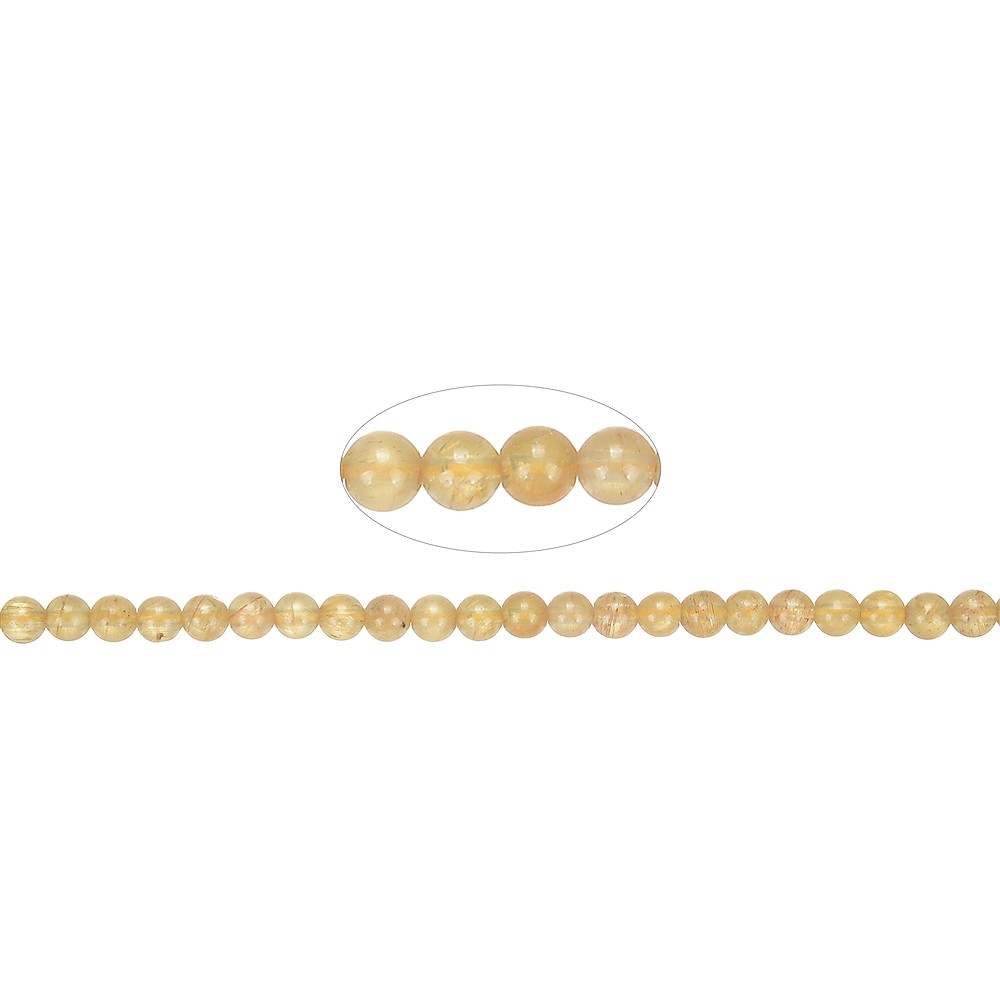 Strang Kugeln, Apatit (gelb), 04mm (39cm) | GH Edelsteine, Heilsteine & Schmuck