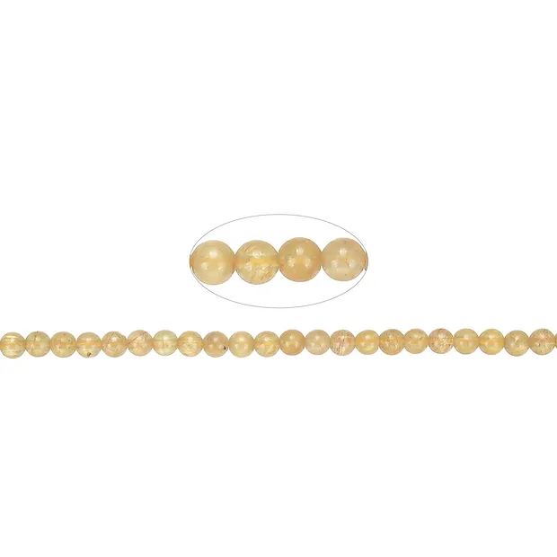 String Beads, Apatit (yellow), 04mm (39cm) | wholesaler gems & healing stones