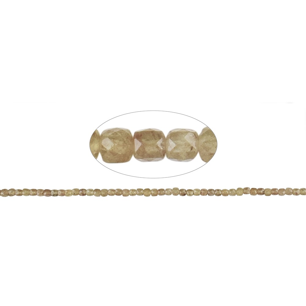 Cubo de filamento, Apatito (amarillo), facetado, 04mm (39cm) | Marco Schreier