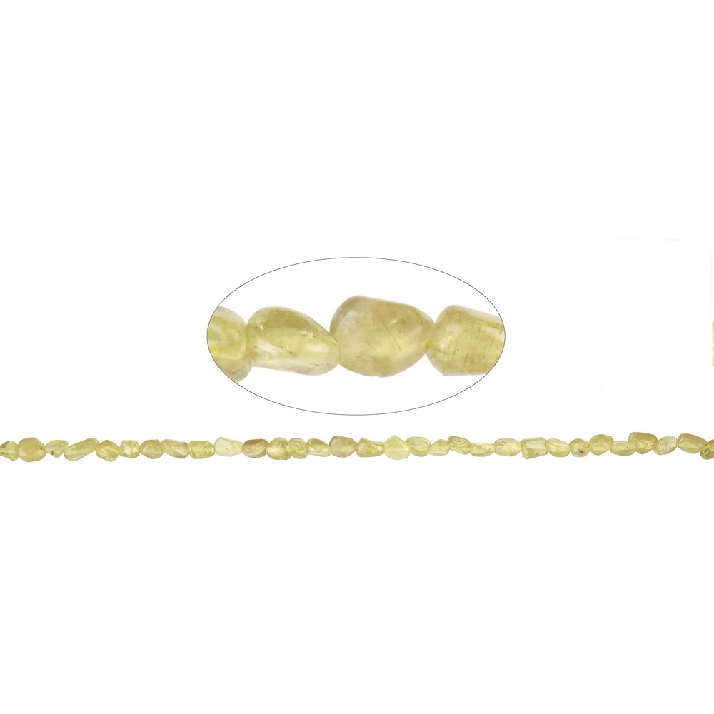 Strand of Tumbled Stones, Apatit (yellow), 05-08 x 05-06mm | Marco Schreier