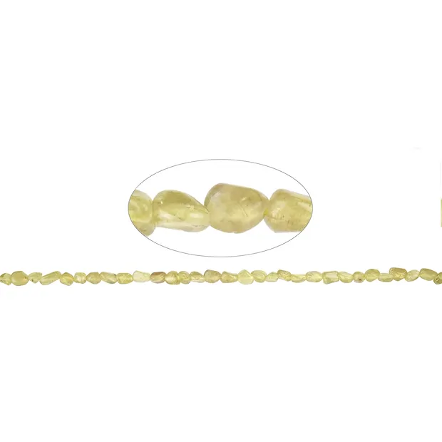 Strang Trommelsteine, Apatit (gelb), 05-08 x 05-06mm | Marco Schreier