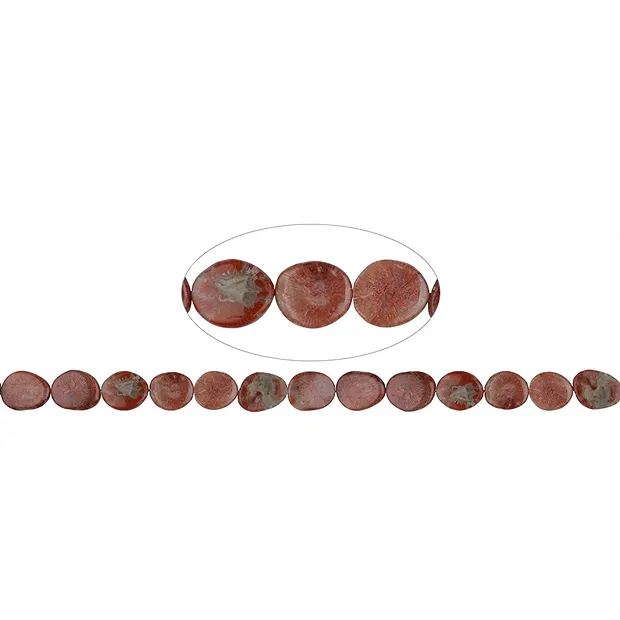 Rang de colliers disque, circulaire corne rougecorail 2,0-2,4 x 0,47cm | Marco Schreier