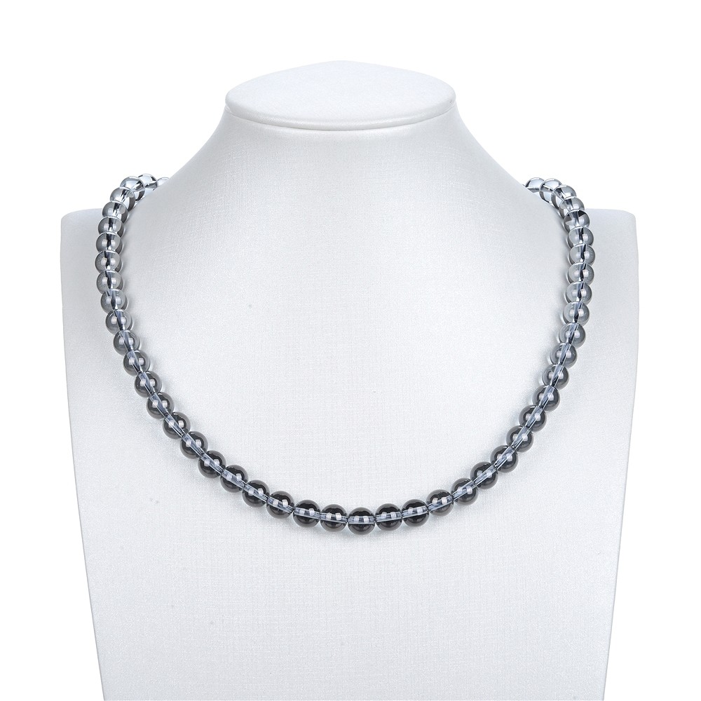 Cuentas de piedras preciosas, cuarzo aura plateado, 06mm | Marco Schreier