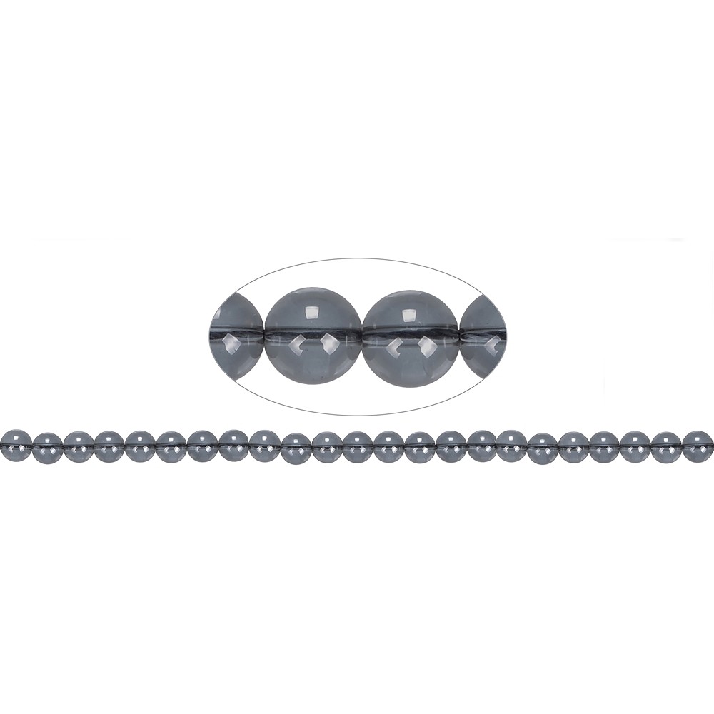 Strang Kugeln, Silber-Auraquarz, 08mm | Edelsteine, Heilsteine & Schmuck-Handel