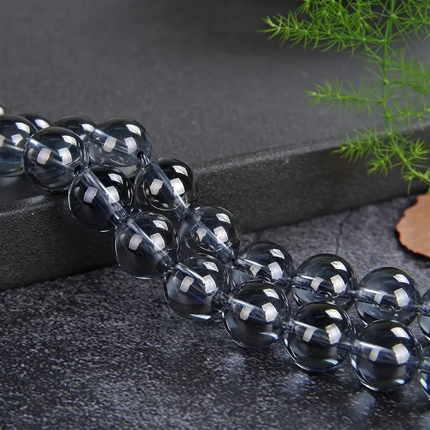 String Beads, Silver Aura Quartz, 10mm | Schreier gems, healing stones & jewelry