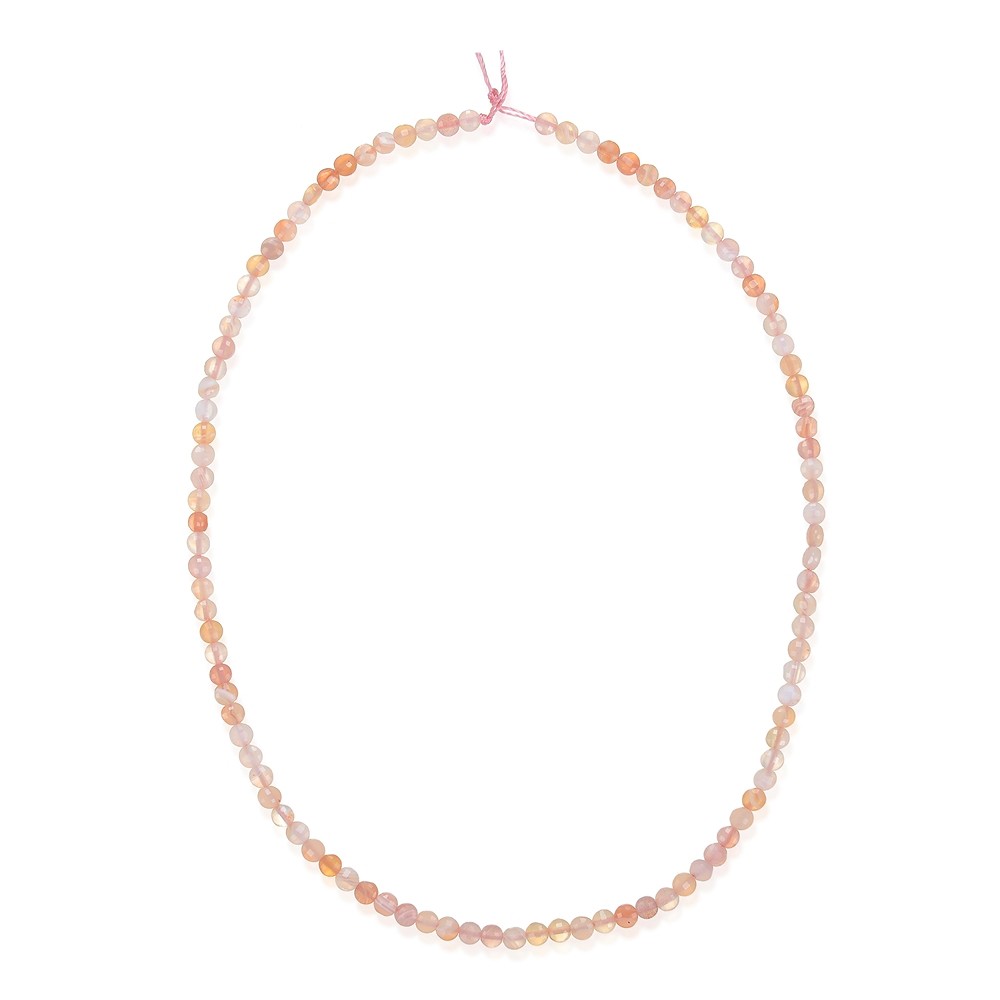 Filo di monete, agata (Agata arancione del Botswana), 04 x 02 mm, sfaccettato (39 cm) | Marco Schreier