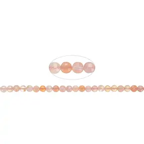 Stringed beads, Agate (Botswana orange), 04 x 02mm, faceted (39cm) | Marco Schreier