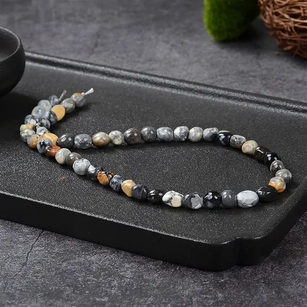 Strand of nuggets, maligano jasper, 09 - 10mm (39cm) | Marco Schreier