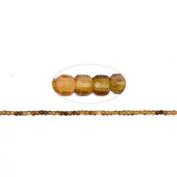 145790206220 Strand cube, Tourmaline (yellow), 02 x 02mm, faceted | Marco Schreier