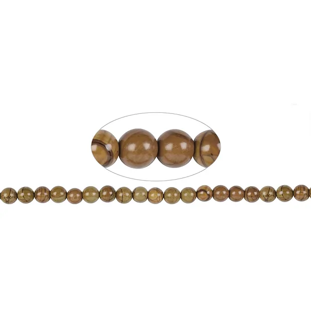 Strang Kugeln, Walnuss-"Jaspis", 08mm (39cm) | Edelsteine, Heilsteine & Schmuck