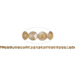 145880100520 String Beads, Mother of Pearl (yellow-brown), 06mm | Marco Schreier