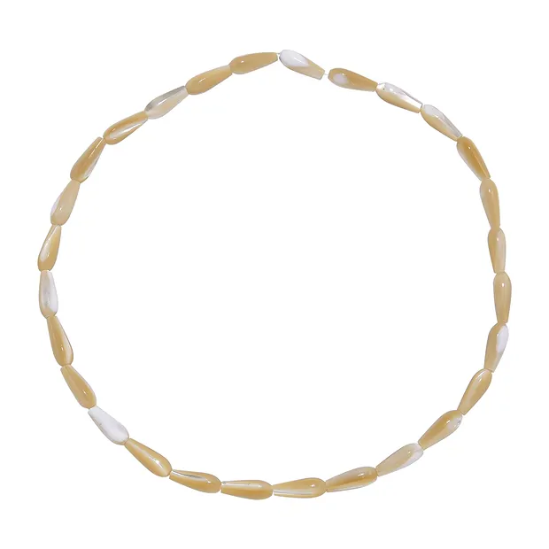 Drop strand, Mother of Pearl (yellow-brown), 15 x 06mm | Marco Schreier