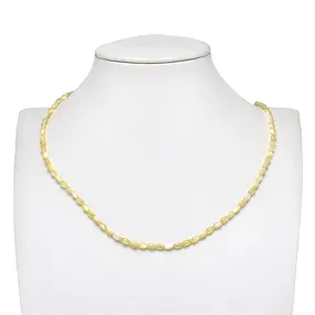 Strang Reiskorn, Perlmutt (gelb), 05 x 03mm | Edelsteine, Heilsteine & Schmuck