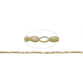 Strang Reiskorn, Perlmutt (gelb), 05 x 03mm | Edelsteine, Heilsteine & Schmuck