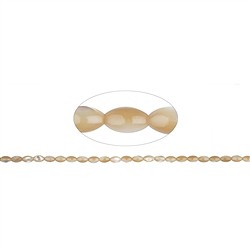 145880514020 Hebra de grano de arroz, Madre Perla (N&#xE1;car), 08 x 05mm (41cm) | Marco Schreier