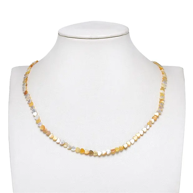 Strang Herz, Perlmutt (gelbbraun), 04,5mm | GH Edelsteine, Heilsteine & Schmuck