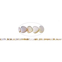 145881106320 Heart strand, Mother of Pearl (yellow-brown), 04.5mm | Marco Schreier