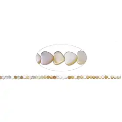 145881106320 Rang de colliers, coeur, nacre (jaune brun), 04,5mm | Marco Schreier