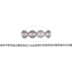 145960100520 String Beads, Chalcedony (Smoky Chalcedony), 06mm | Marco Schreier