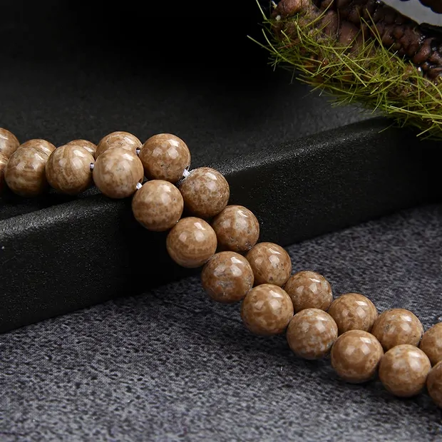 Strang Kugeln, Aragonit (Eichenberg), 06mm | GH Edelsteine, Heilsteine & Schmuck