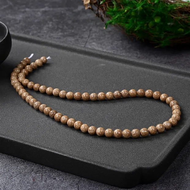 Strang Kugeln, Aragonit (Eichenberg), 06mm | GH Edelsteine, Heilsteine & Schmuck