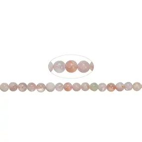 Rang de collier boules, Agate fleur de cerisier, 06mm (39cm) | Marco Schreier