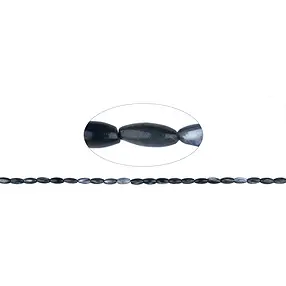 Strang Reiskorn, Perlmutt (grau), 08 x 04mm | Edelsteine, Heilsteine & Schmuck