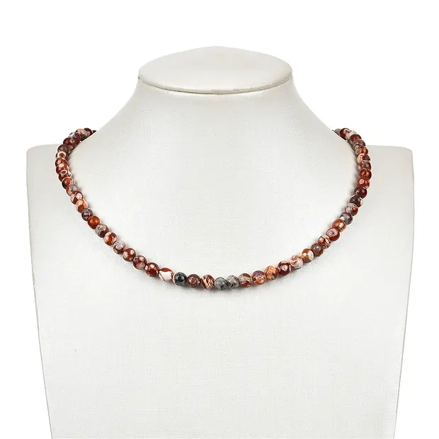 Rang de collier boules, Agate (Agate de Mongolie), 06mm (36cm) | Marco Schreier