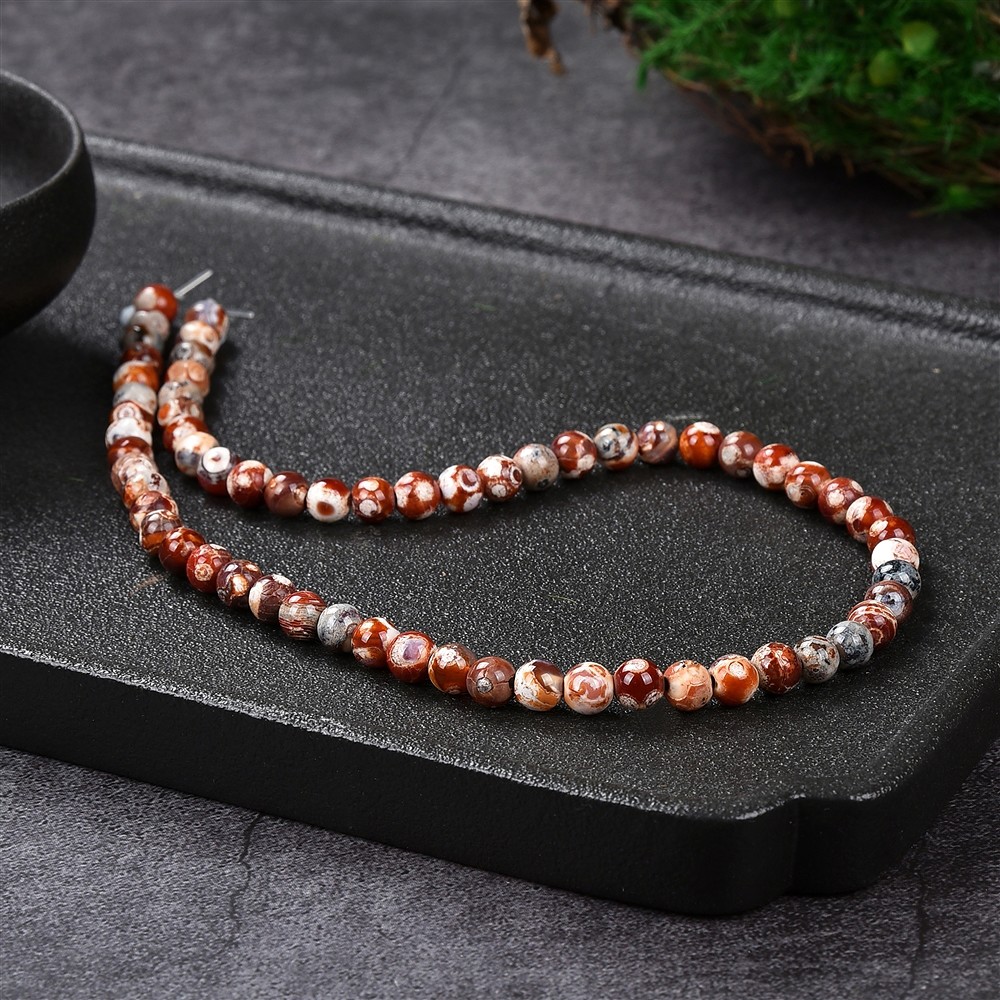 Strang Kugeln, Achat (Mongolei-Achat), 06mm (36cm) | Marco Schreier