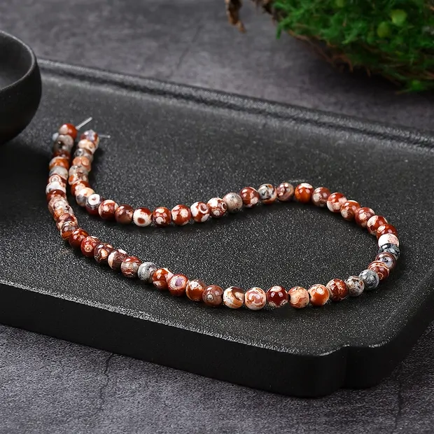 String Beads, Agate (Mongolia Agate), 06mm (36cm) | Marco Schreier