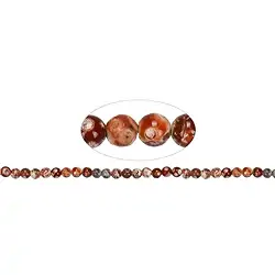 146260100520 Rang de collier boules, Agate (Agate de Mongolie), 06mm (36cm) | Marco Schreier