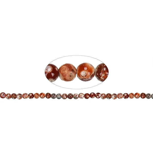 Rang de collier boules, Agate (Agate de Mongolie), 06mm (36cm) | Marco Schreier