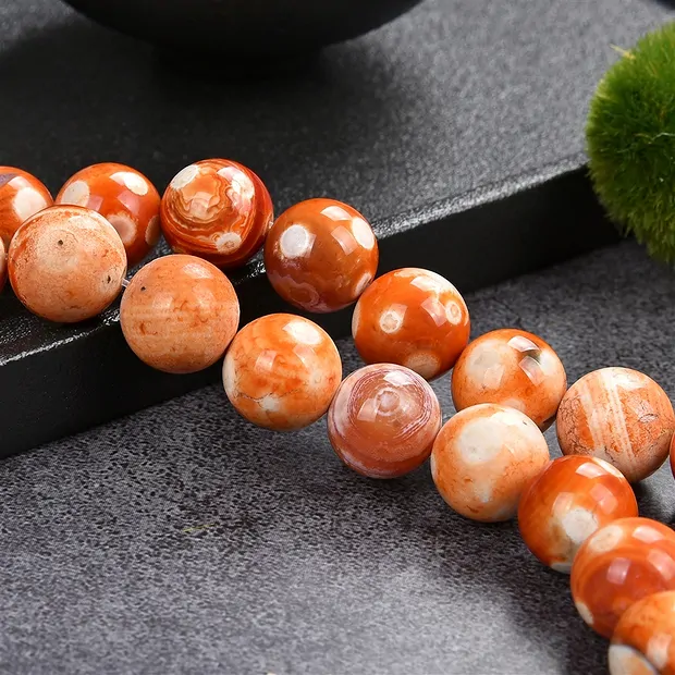 Strang Kugeln, Achat (Mongolei-Achat), 14mm (38cm) | Marco Schreier