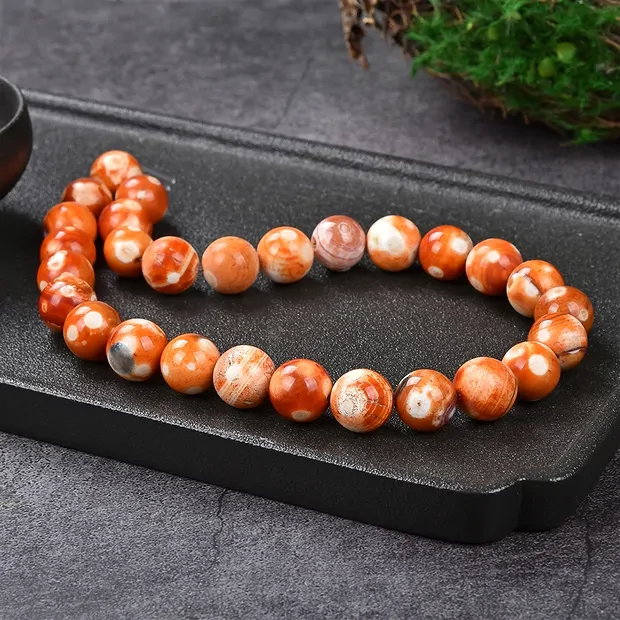 String Beads, Agate (Mongolia Agate), 14mm (38cm) | Marco Schreier