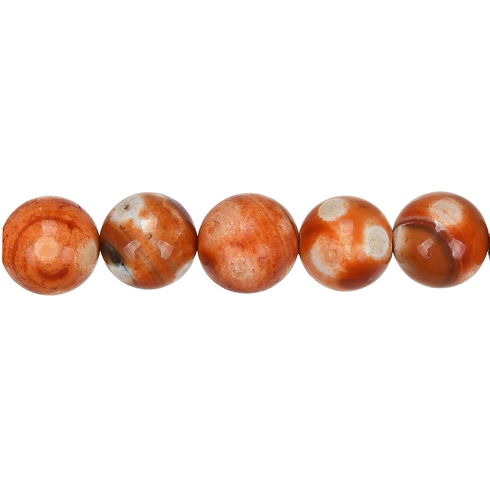 Cuentas de piedras preciosas, Ágata (ágata de Mongolia), 14mm (38cm) | Marco Schreier